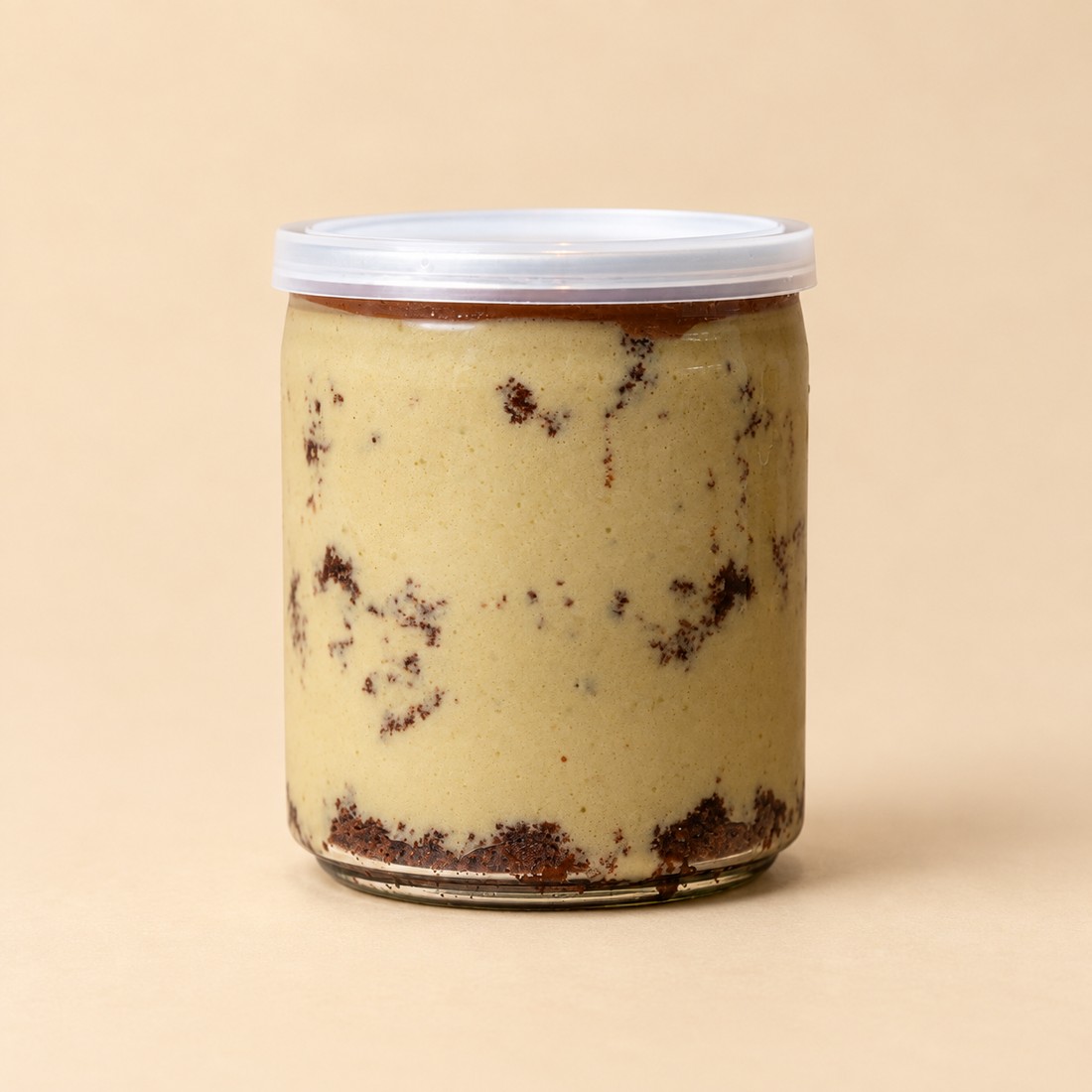 Creamy Pistachio Kunafa in a mini catering jar